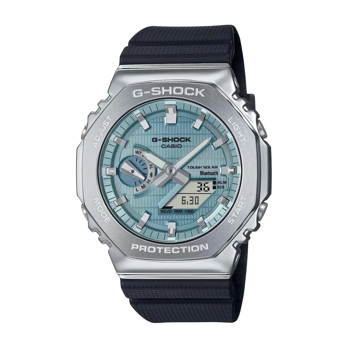 Casio G-shock G-steel Bluetooth Tough Solar Blue Dial Resin Watch GBM-2100A-1A2 - Dial: Blue