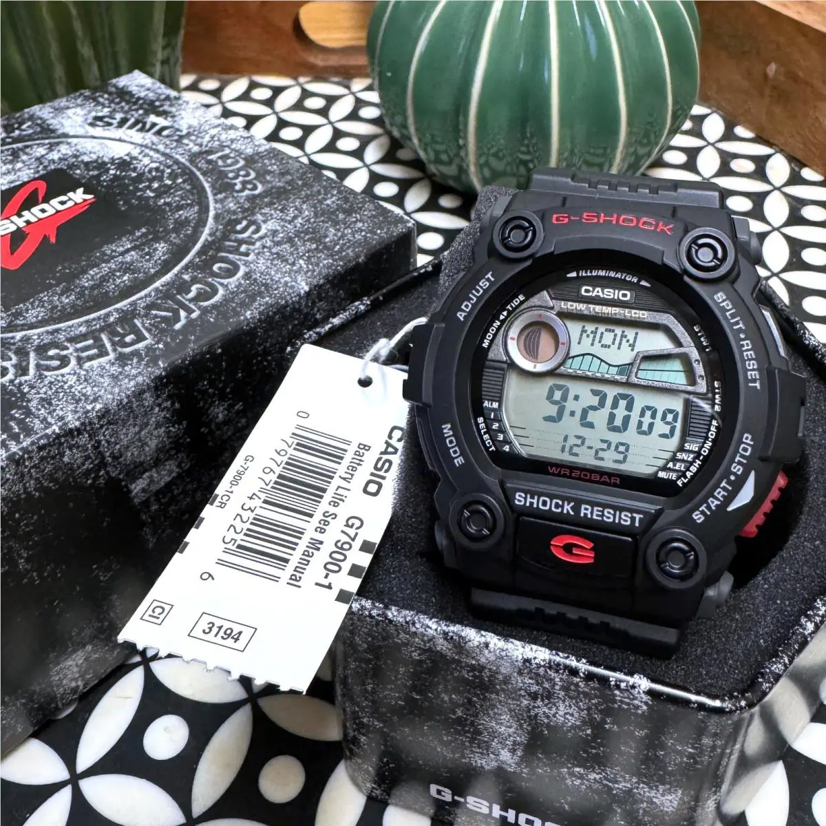 Casio 7900 Series G7900-1 G-shock Tough Sporty Digital Watch Black - Dial: Gray, Band: Black, Bezel: Black