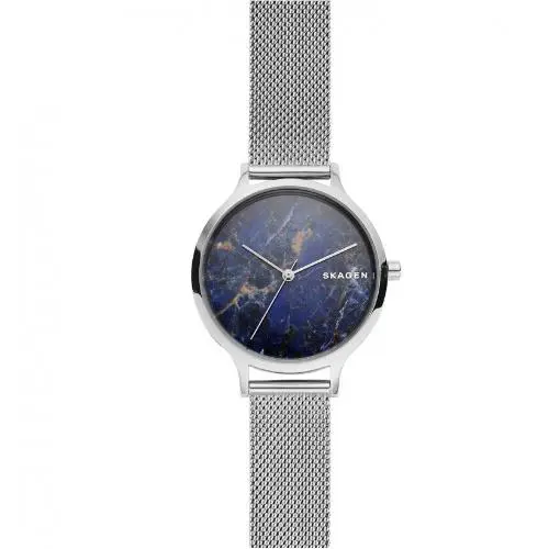 Quartz Watch Analog Stainless Bracelet Steel Blue Silver SKW2718 by Skagen