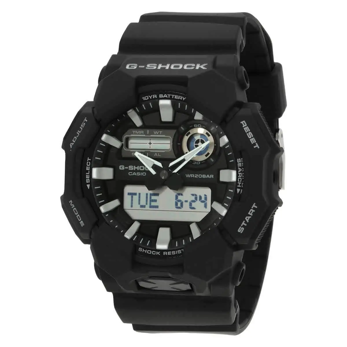 Casio G-shock Alarm World Time Quartz Analog-digital Black Dial Men`s Watch