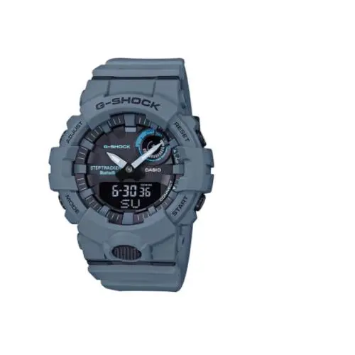 Casio G-shock GBA800UC-2A Ana-digital Gray / Blue Resin Men`s Wristwatch - Dial: Black, Band: Gray, Bezel: Gray