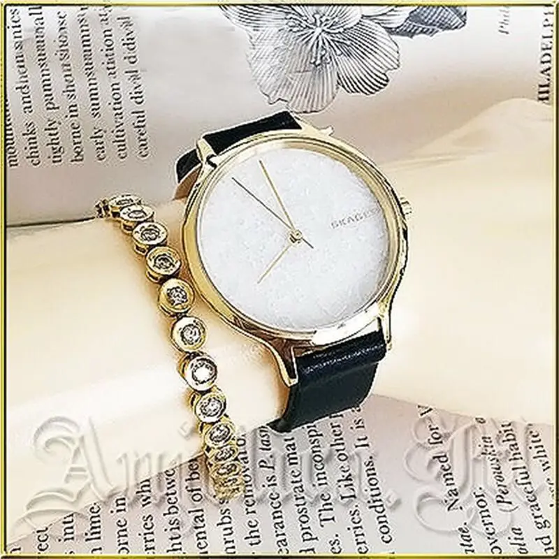 Skagen Women`s Anita Stainless Steel and Leather Casual Watch SKW2671