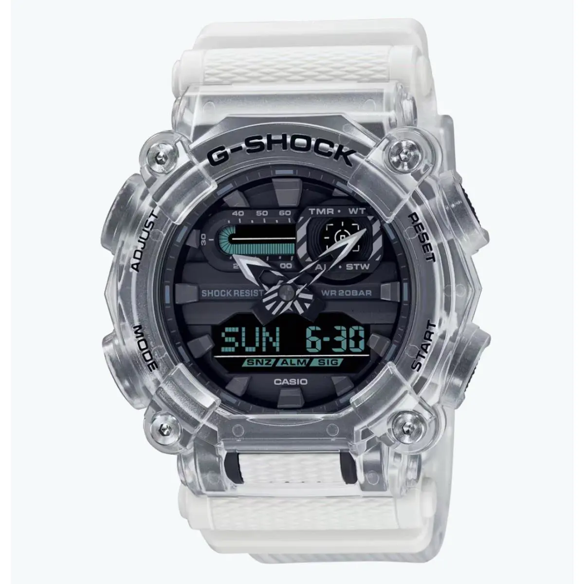 Men`s  G-shock Digital Analog GA-900SKL Clear Watch by Casio