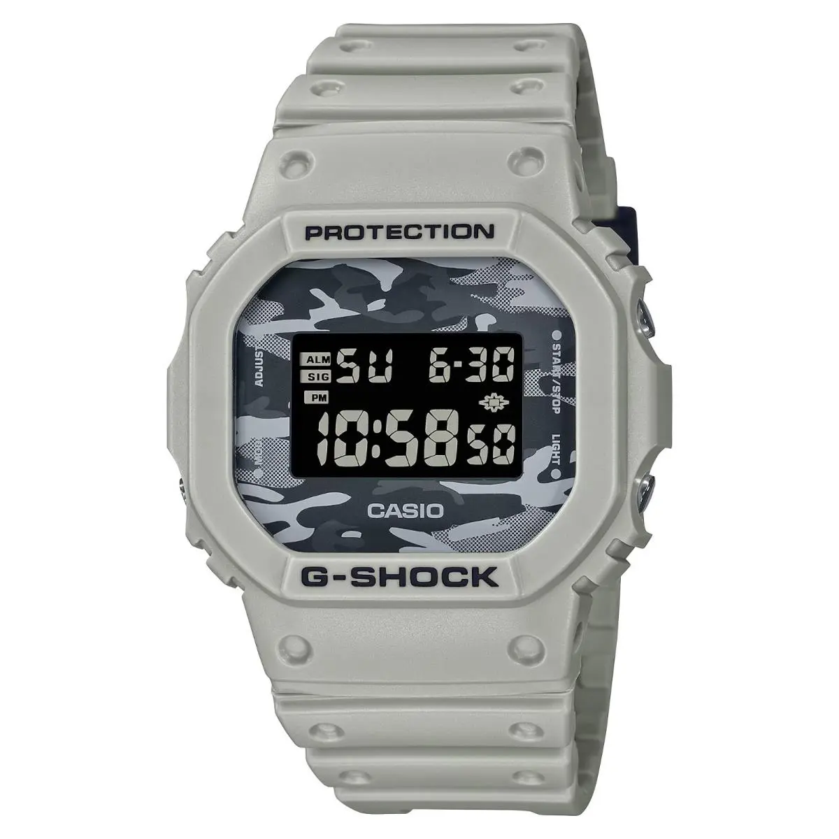 G-shock 5600 Series Gray Camouflage Digital Watch DW5600CA-8 by Casio