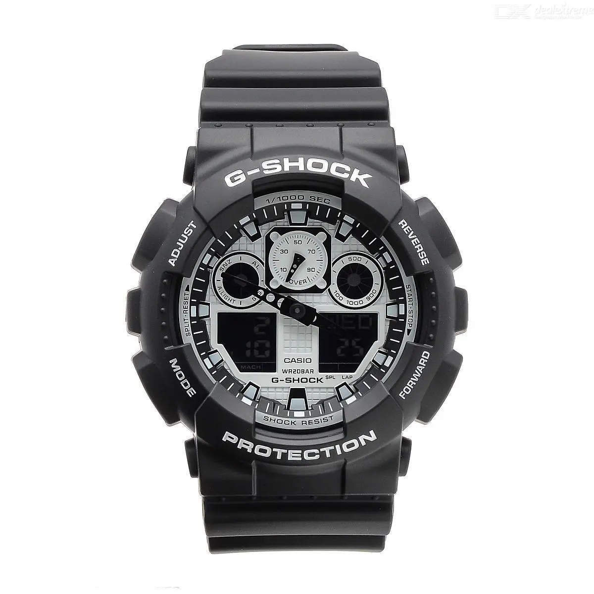 G-shock Classic Black Resin Band Analog-digital Men`s Watch GA-100BW-1ACR by Casio