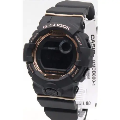 G-shock Steptracker Black/rose Gold Bluetooth Watch 45mm GMDB800-1 by Casio