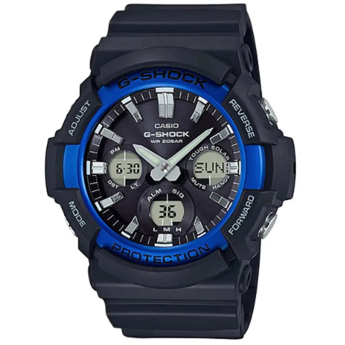 Men`s Casio G-shock Solar Powered Digital Analog Watch GAS100B-1A2
