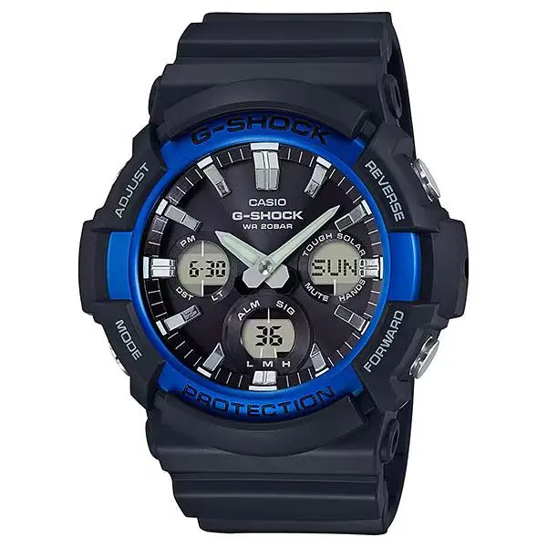 GAS100B-1A2 G-shock 200 Meter WR Solar Watch World Time 5 Alarms by Casio