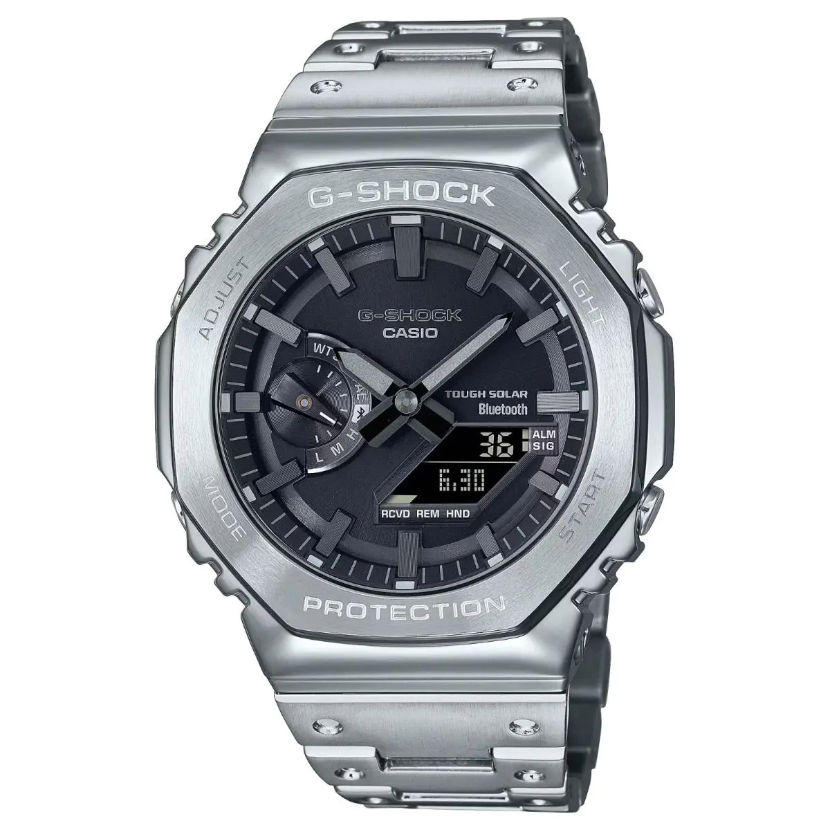 Casio G-shock Full Metal Steel Tough Solar Bluetooth Mens Watch GMB2100D-1A