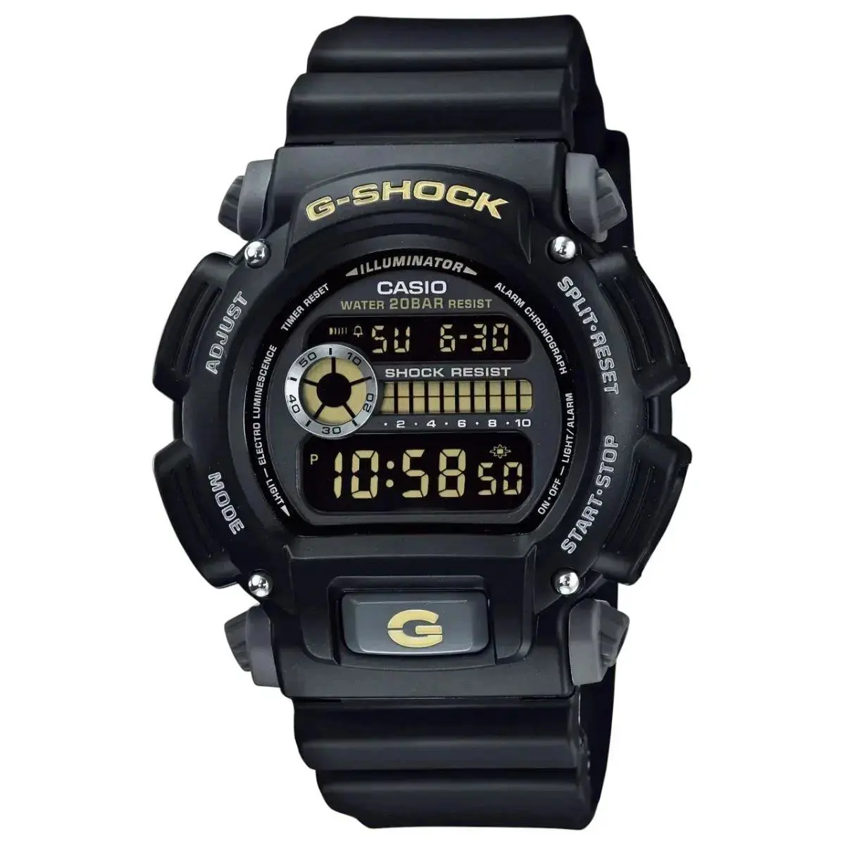DW9052-1C Mens Classic G-shock Black Resin Digital Chronograph Sport Watch by Casio