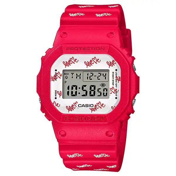 G-shock 5600 Series Pink Resin Watch DW5600LH-4 by Casio