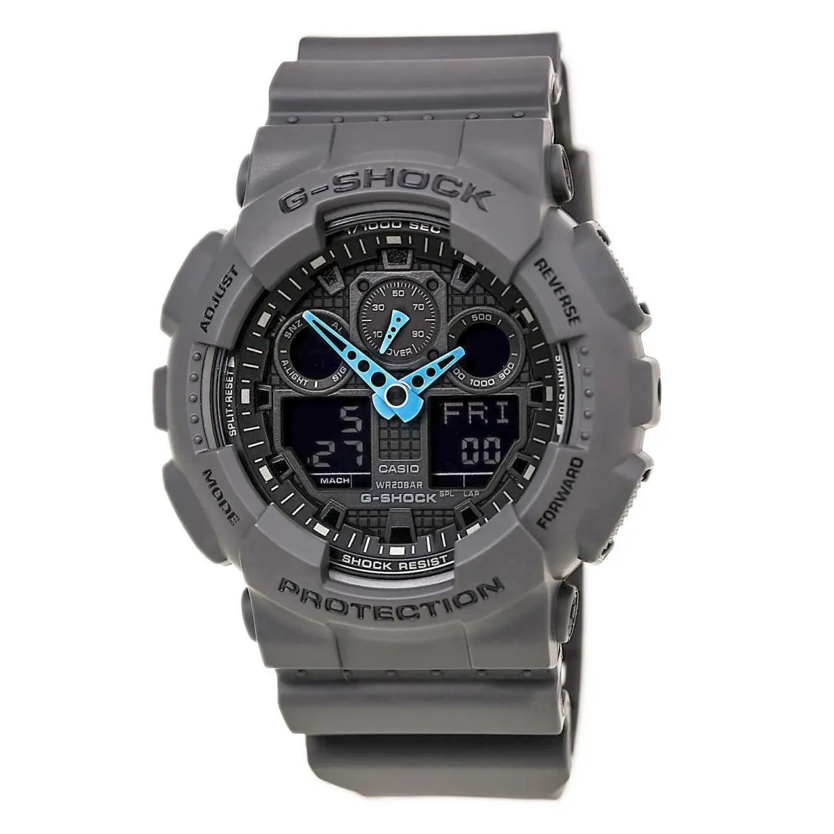 Casio GA100C-8A Men`s G-shock Dark Grey Ana-digi Dial Dive Watch