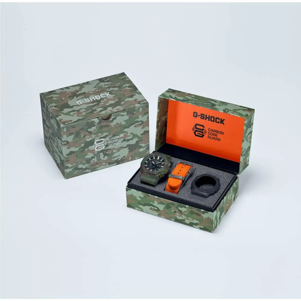 Casio G-shock Box Set Carbon Core Guard Case Limited Edition GAE2100WE-3A