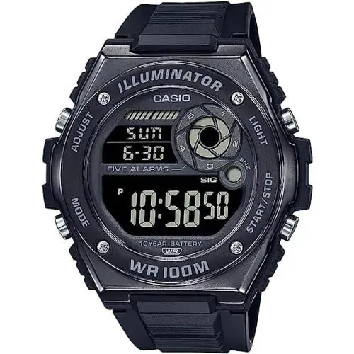 Casio MWD100HB-1B Men`s Standard Digital Black Resin Band Watch