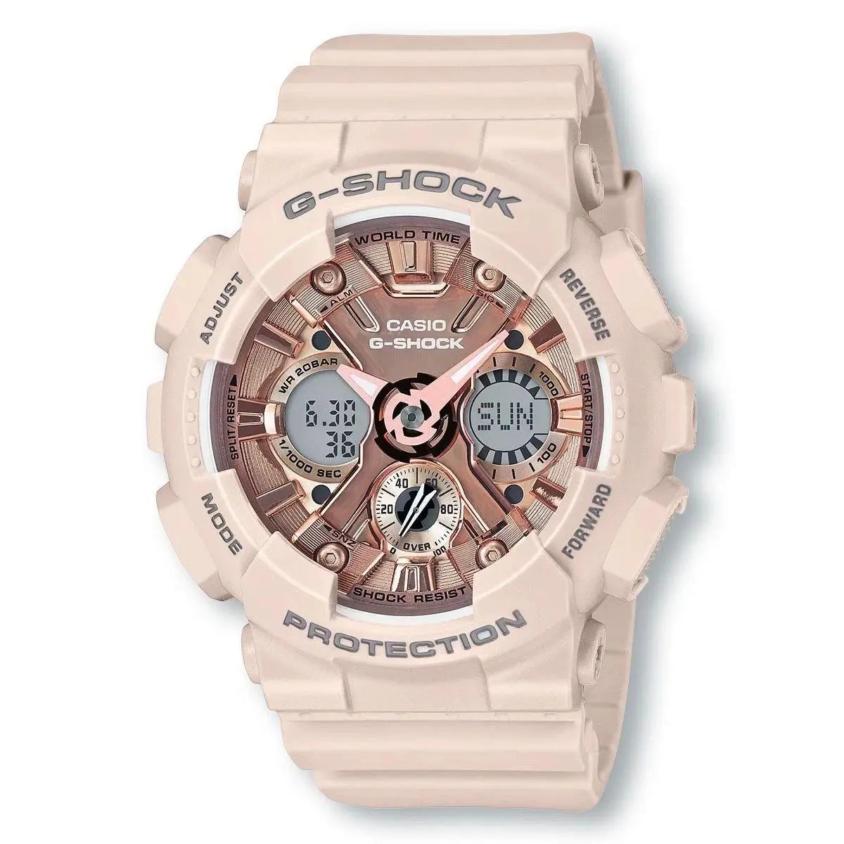 G Shock Analog-digital Quartz Pink Women`s Watch GMA-S120MF-4A by Casio