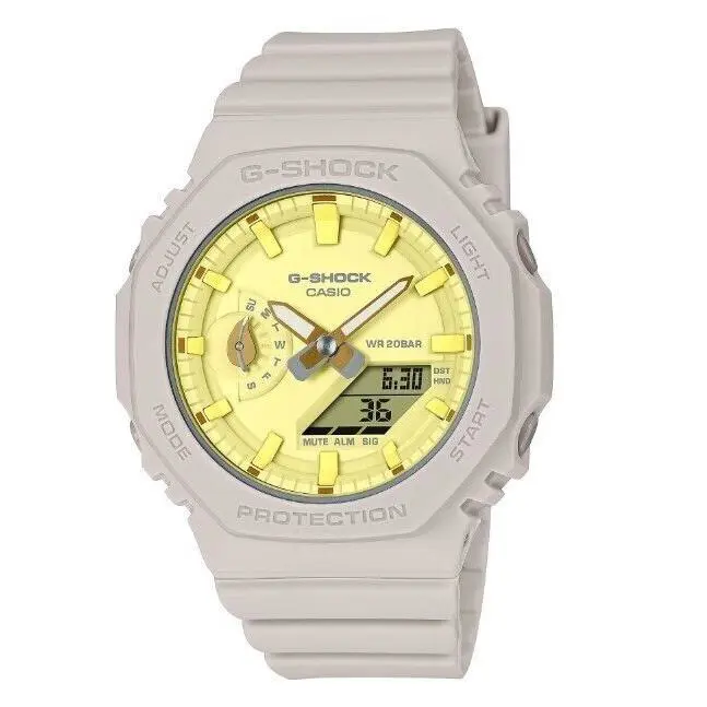 G-shock Analog Digital Yellow Dial Women`s Watch GMAS2100NC4A by Casio