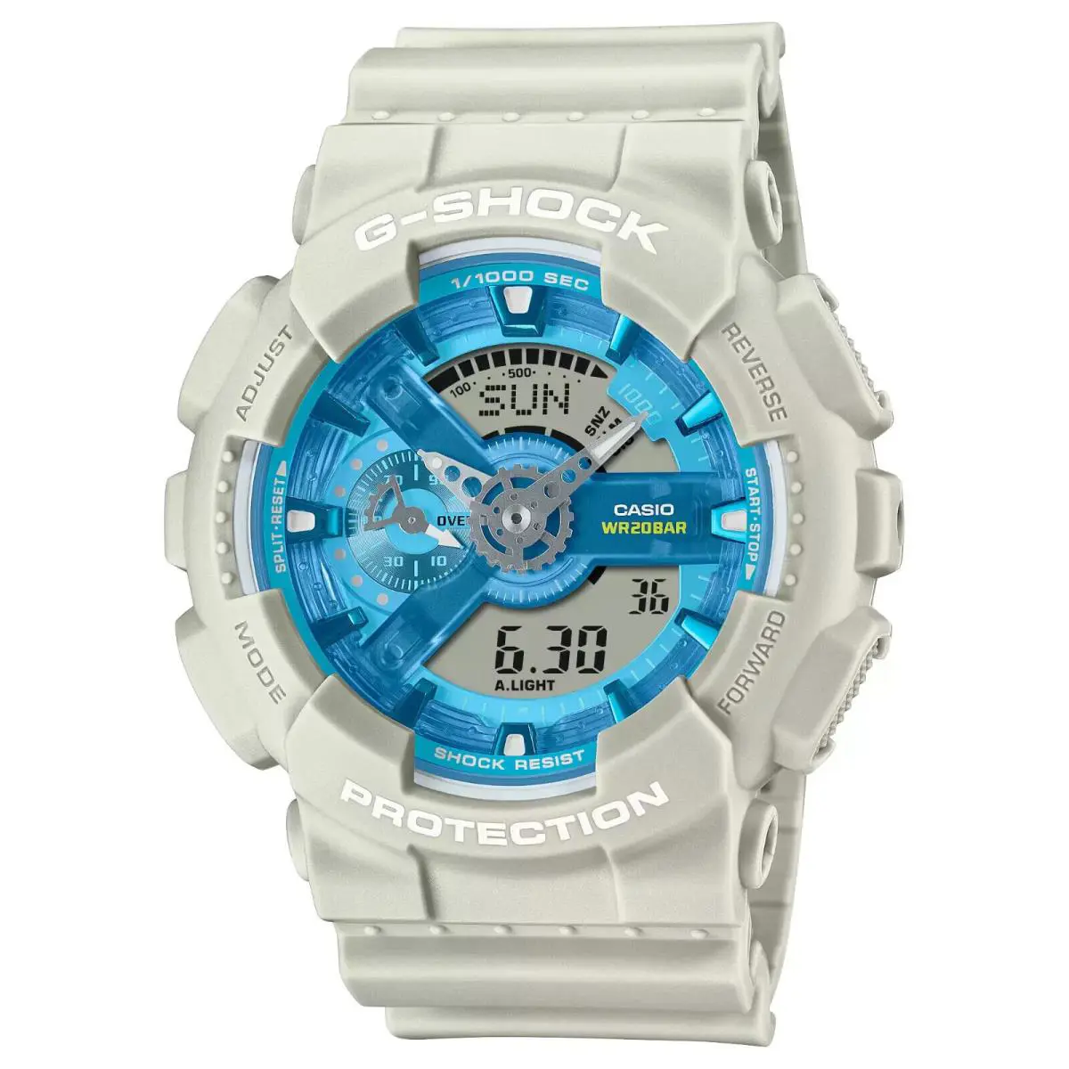 G-shock Analog Digital 110 Series Blue Dial Resin Band Watch GA110AS-5A by Casio