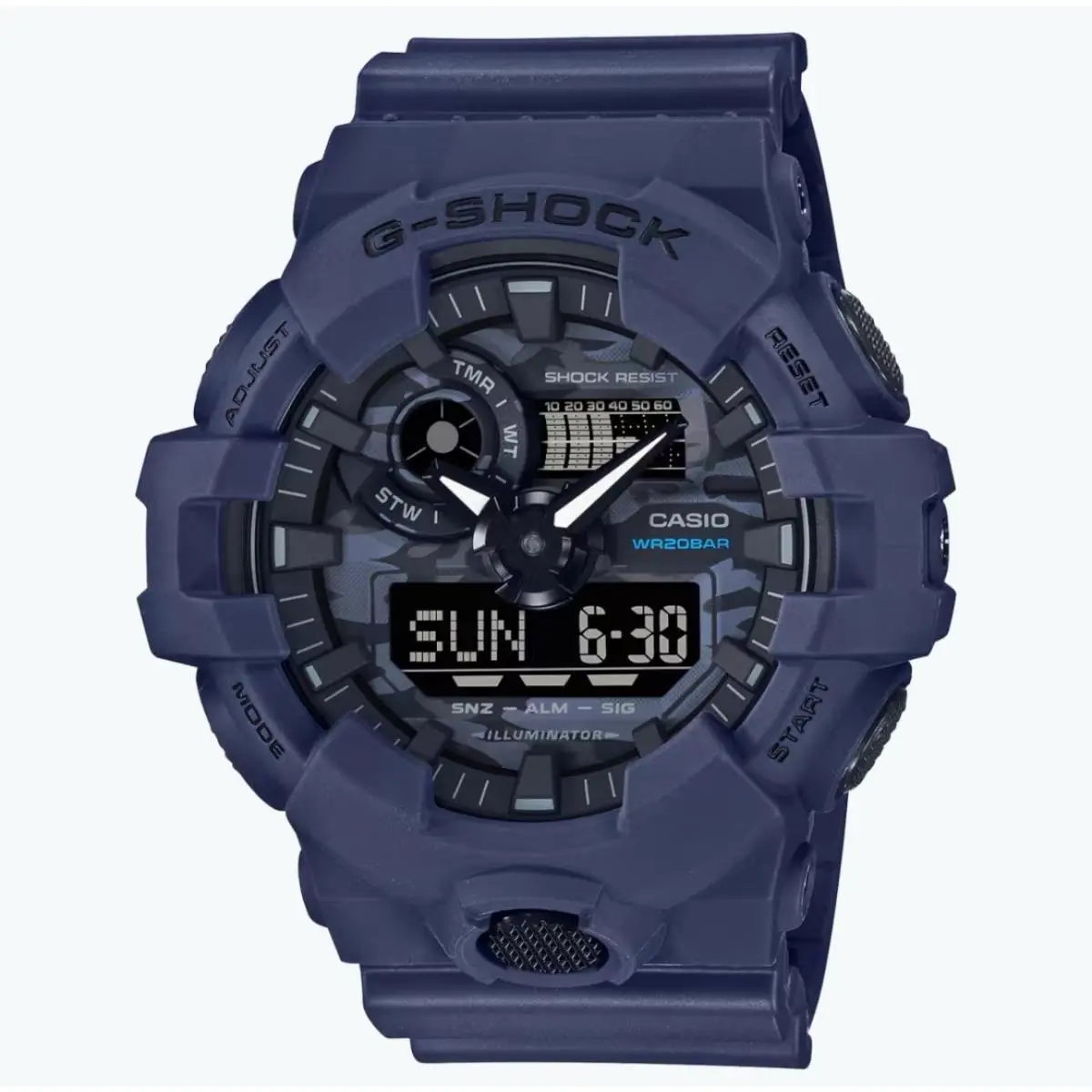 G-shock GA700CA-2A 18mm Resin Blue Case and Strap Men`s Wristwatch by Casio