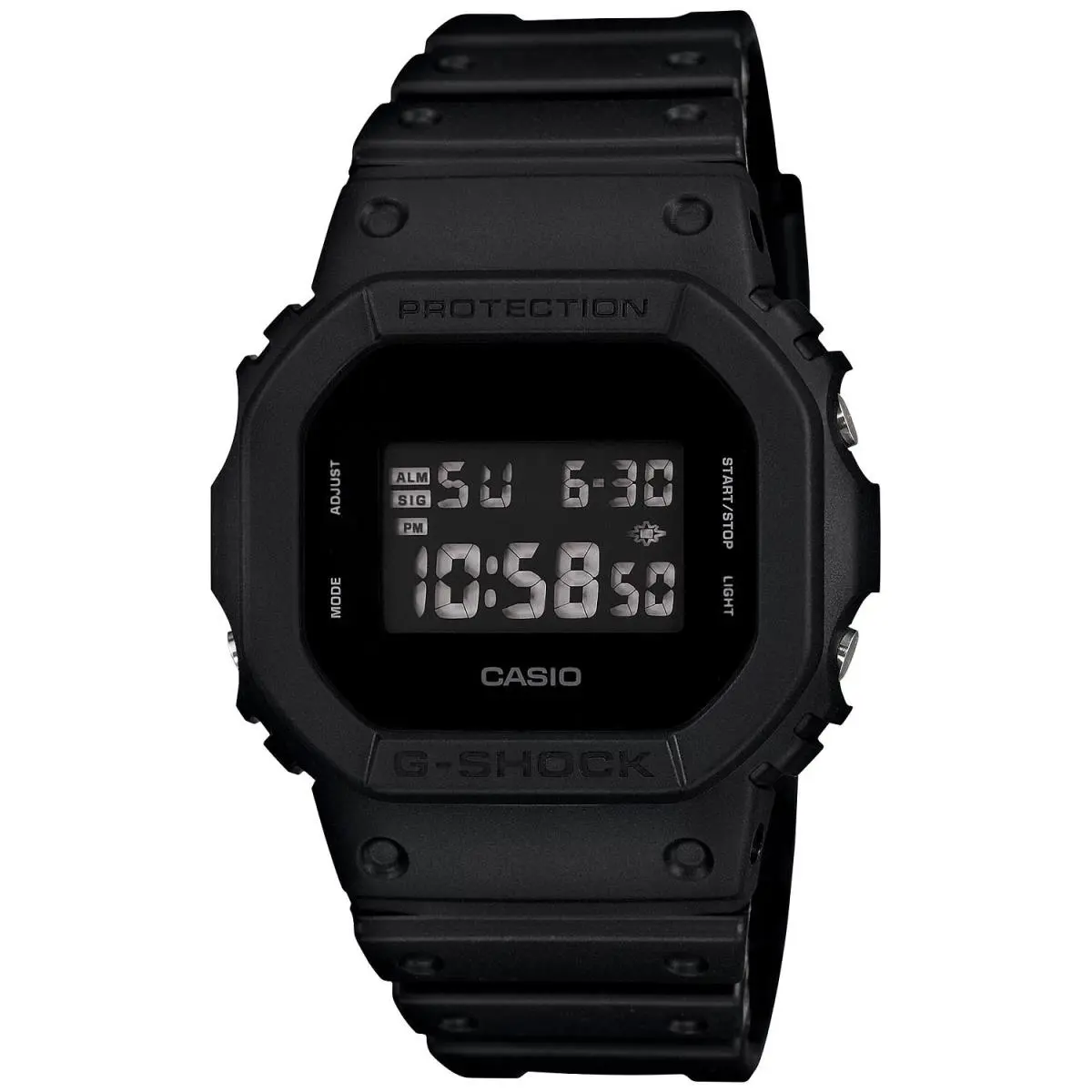 Casio DW5600BB-1 Men`s Classic Black Out Alarm Chronograph G Shock Watch