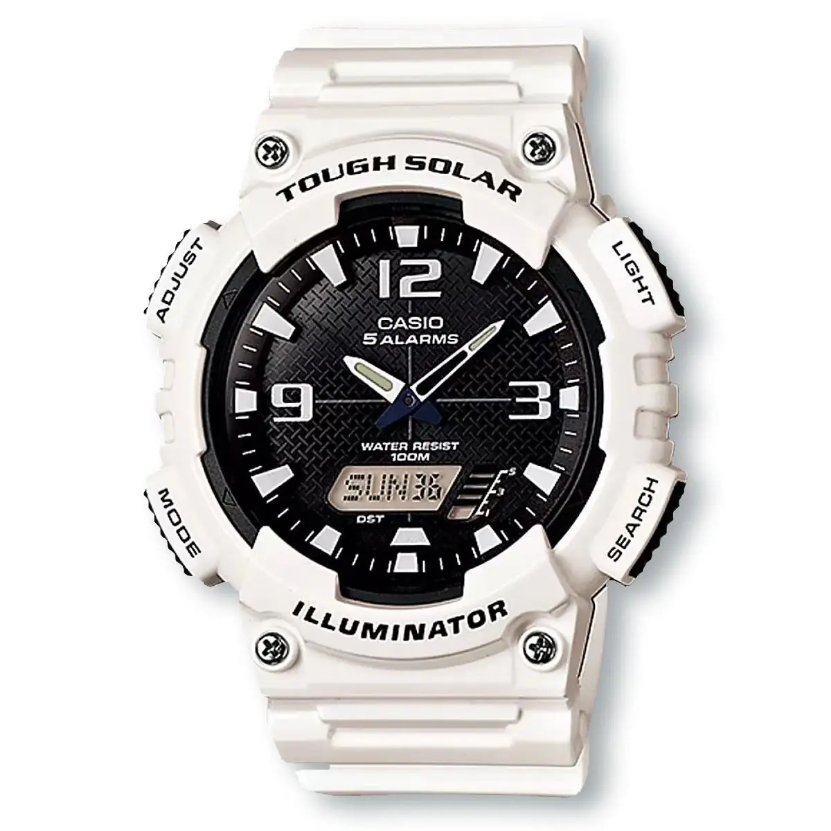 Casio AQS810WC-7AV Analog/digital Combination Solar Watch White