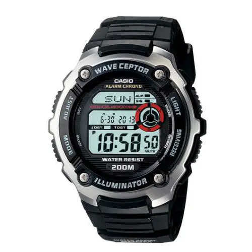 Casio WV200A-1AV Digital Atomic Waveceptor Watch 200 Meter WR World Time
