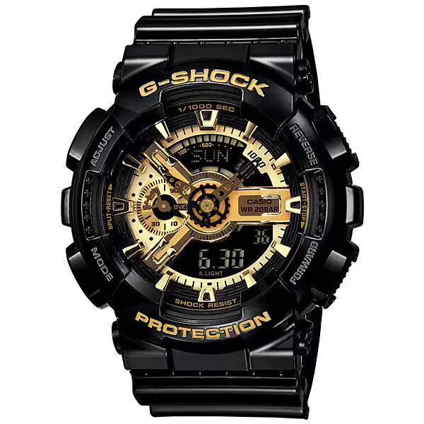 G-shock GA-110GB-1A Black Gold Analog Digital Men`s Watch by Casio