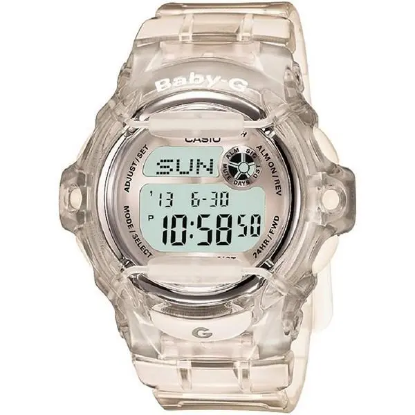 Casio Baby-g Digital Watch w/ Translucent Strap - White