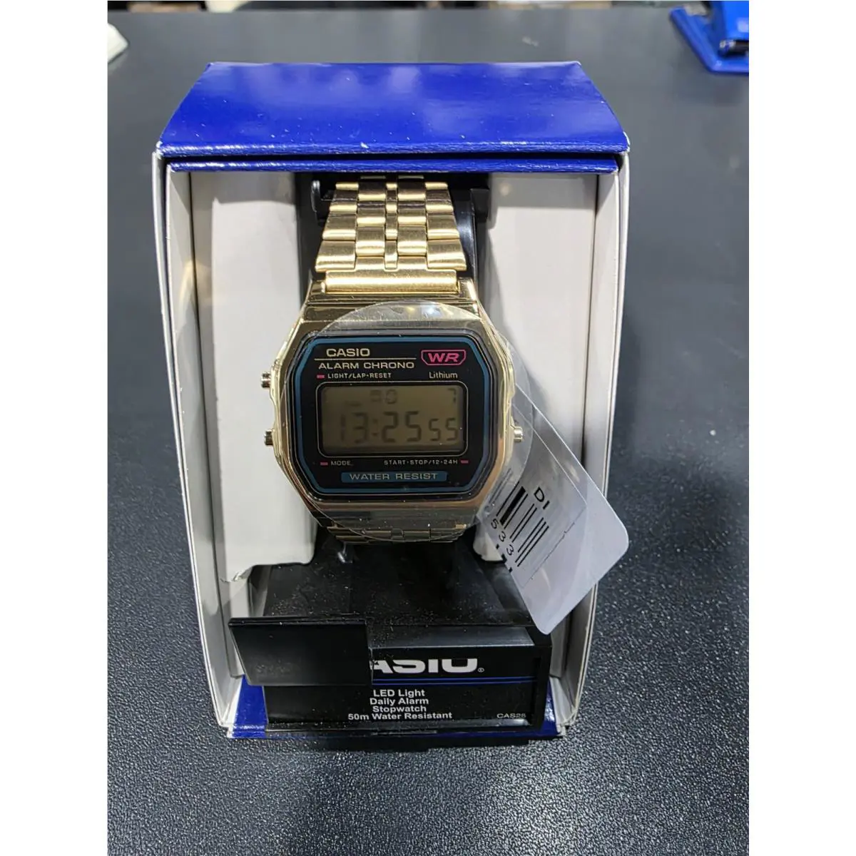 Retro Gold Tone with Black Dial Vintage A159WGEA-1DF Gold One Size No Box by Casio