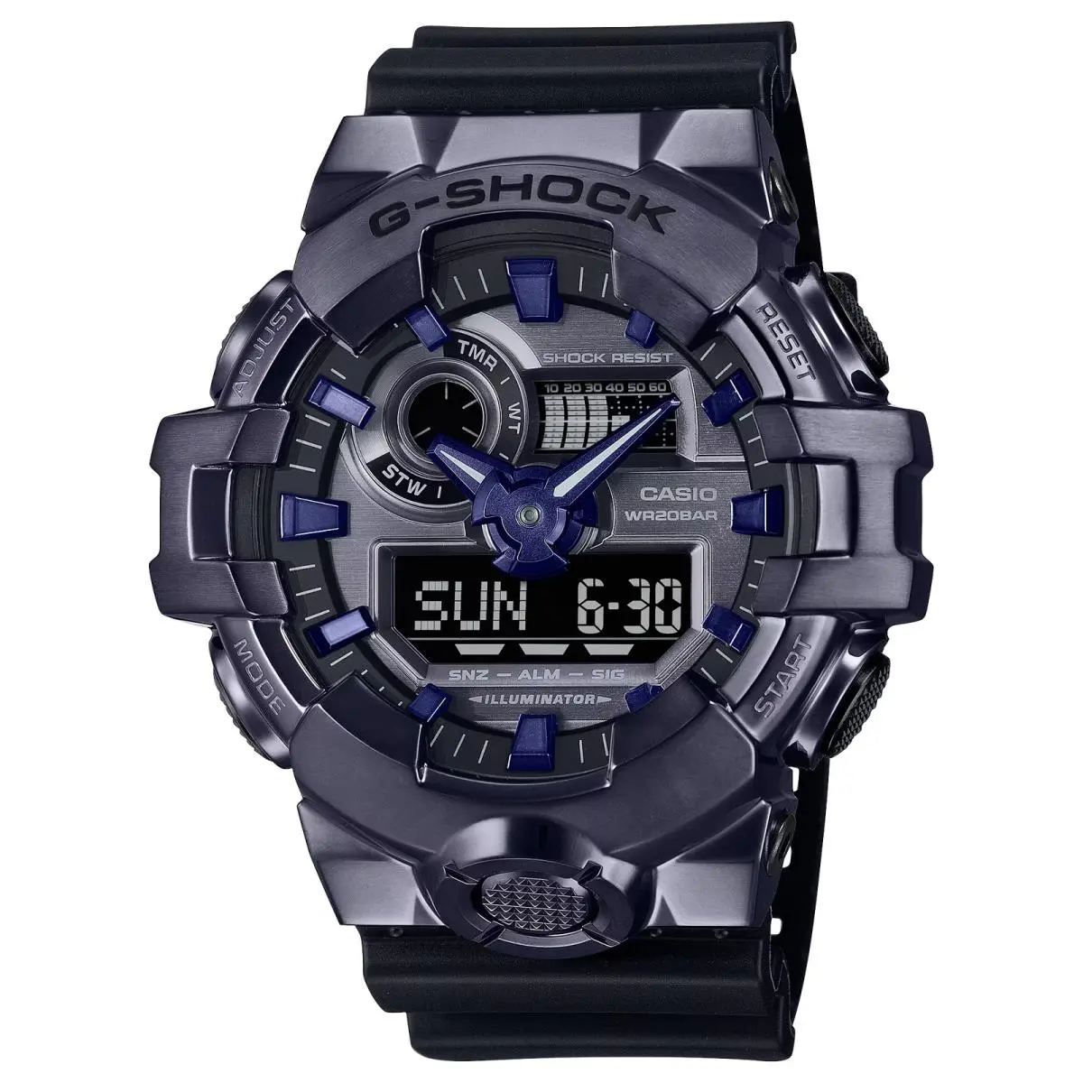 Casio G-shock G-steel Analog Digital Alarm Quartz GM-700P-6A Mens Watch 700serie