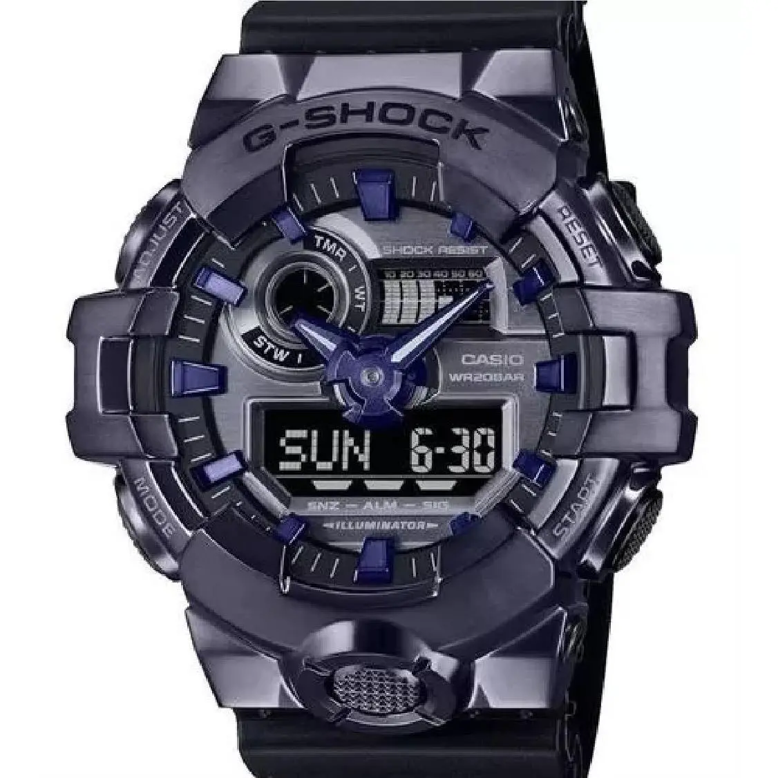 Men`s Casio G-shock G-steel Purple Analog Digital Watch GM700P-6A