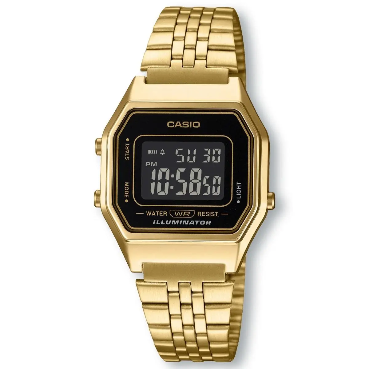 Vintage LA680WGA-1B Classic Style Digital Gold Watch by Casio