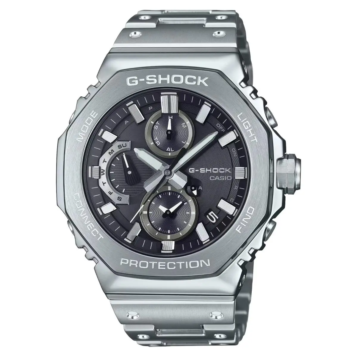 G-shock GMC-B2100 Series Black Dial Stainless Steel Watch GMCB2100D-1A by Casio