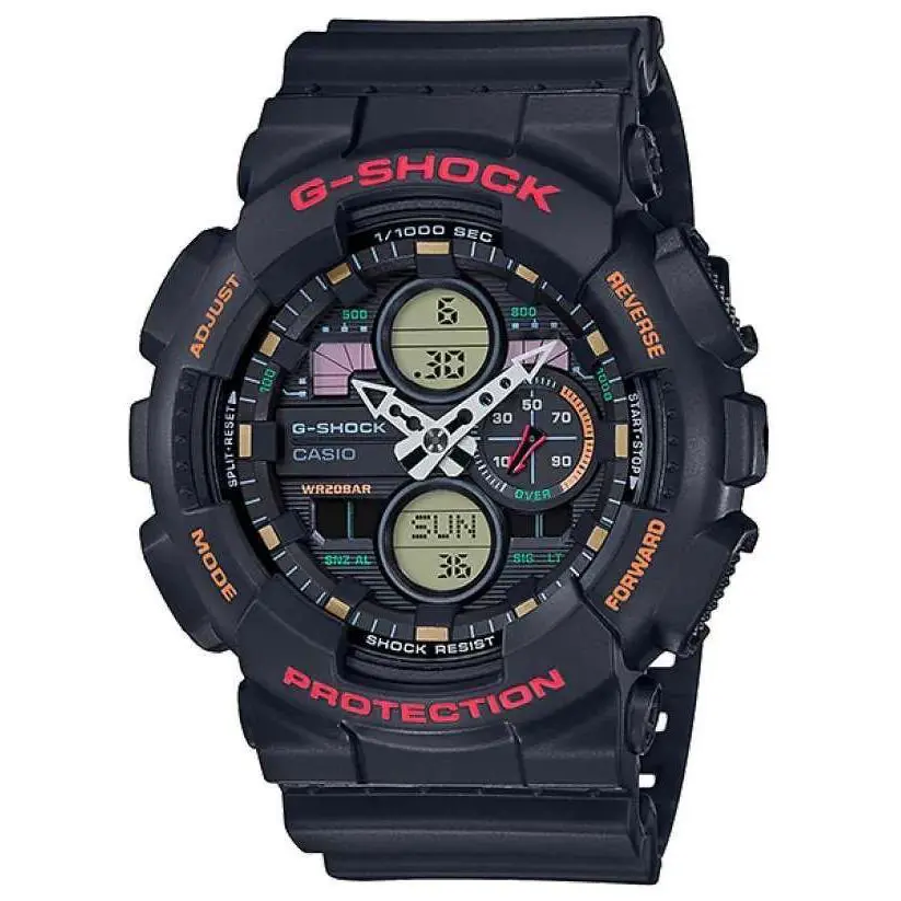 Casio G-shock Digital-analogue Black Resin Strap Men Watch GA-140-1A4