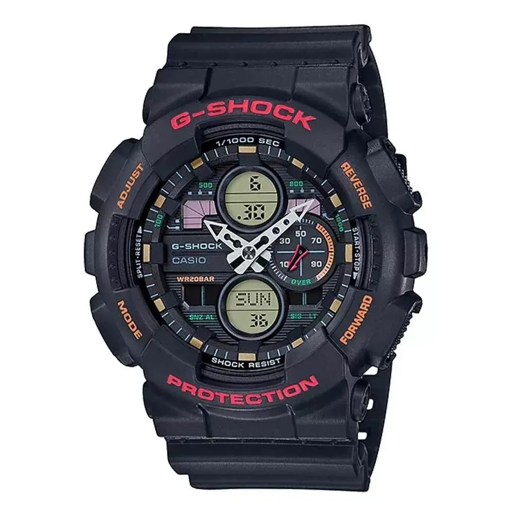 G-shock Digital-analogue Black Resin Strap Men Watch GA-140-1A4 by Casio
