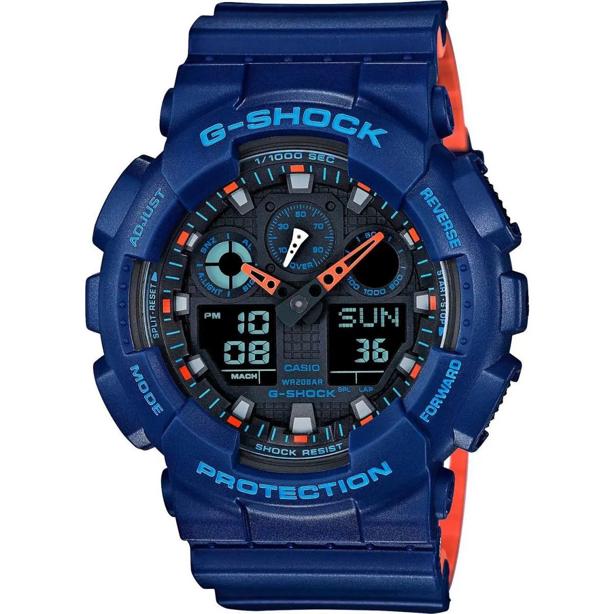 Casio G-shock GA-100L-2A Blue Resin Men`s Watch