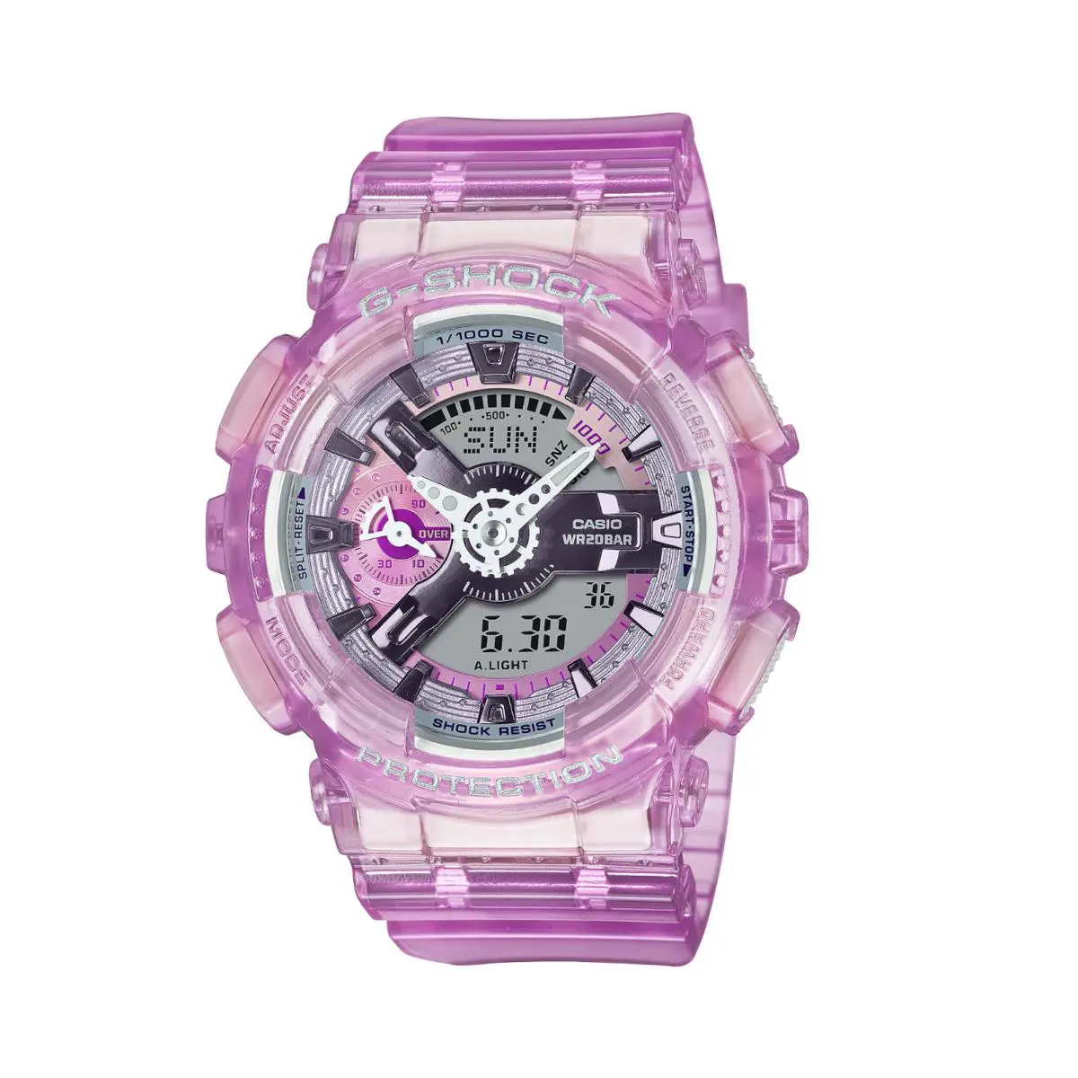 Casio G-shock GMAS110VW-4A Pink Transparent Analog-digital Quartz Wrist Watch
