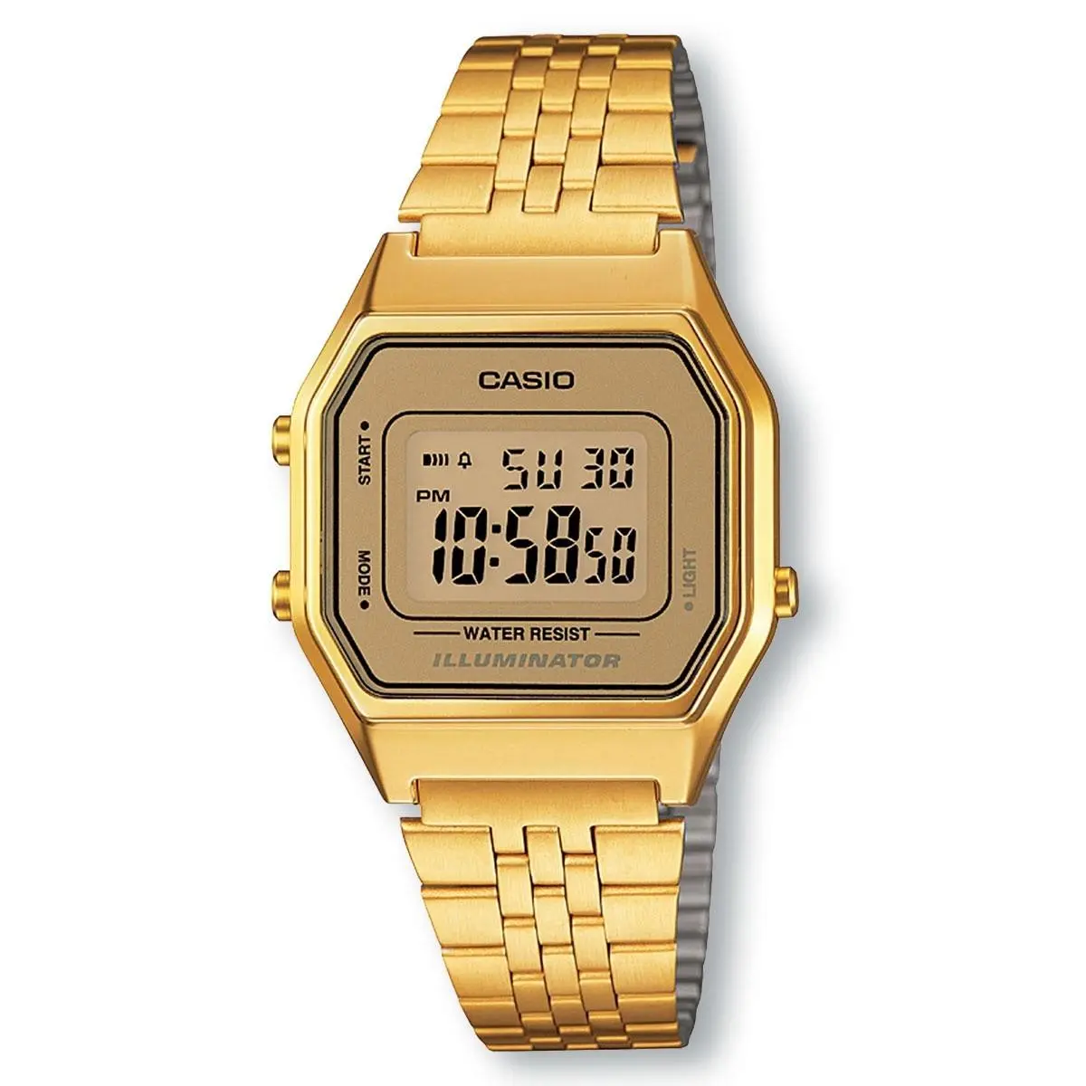 Casio Vintage LA680WGA-9D Illuminator Digital Watch Gold