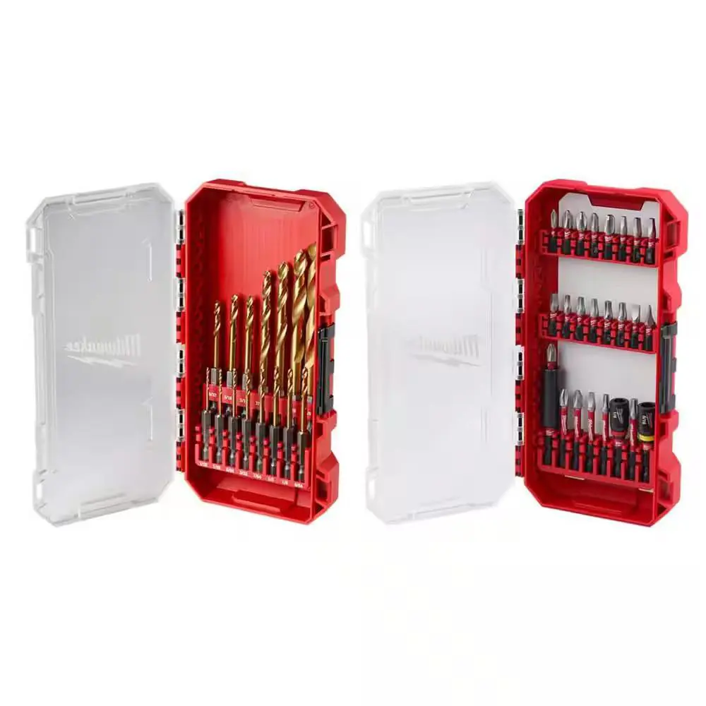 Shockwave Impact-duty Titanium Drill Bit Set with Shockwave Screw Driver Bit Set by Casio