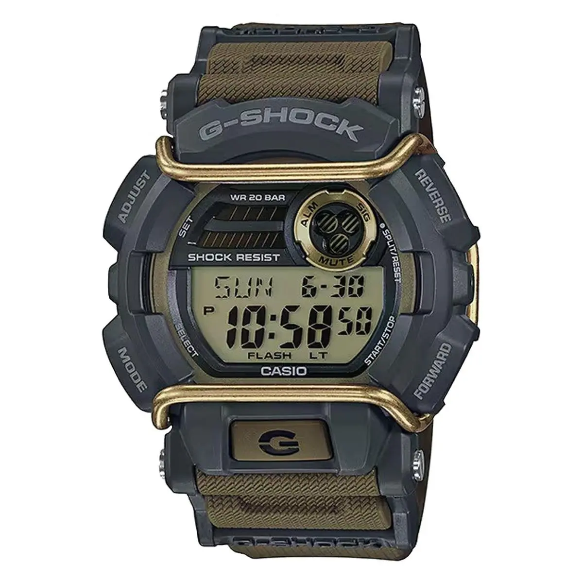 Casio G-shock Active Sport Olive Green World Time Watch GD400-9CR - Dial: Green, Band: Green
