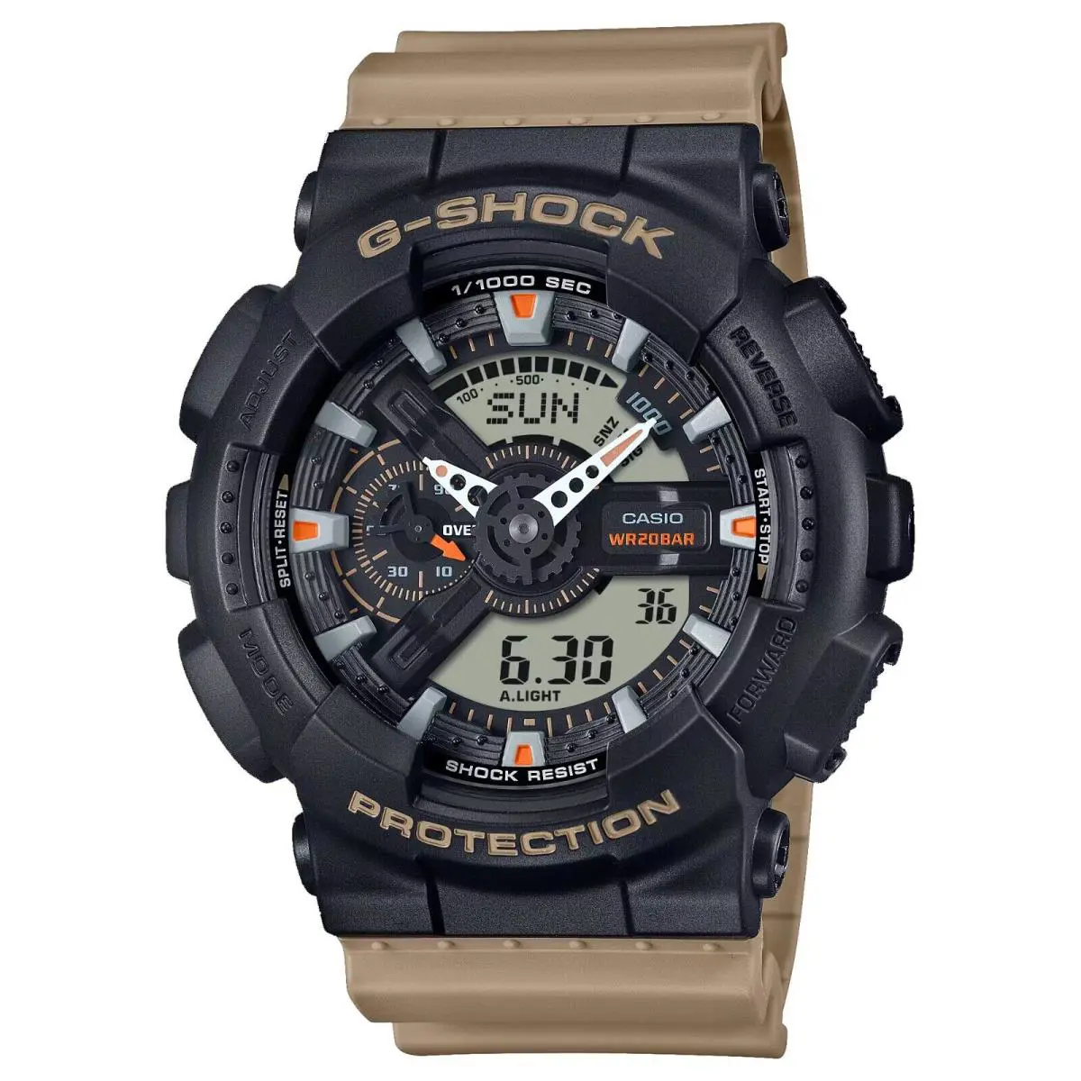 Casio G-shock Men`s Two Tone Utility Colors GA110TU-1A5 Watch - 