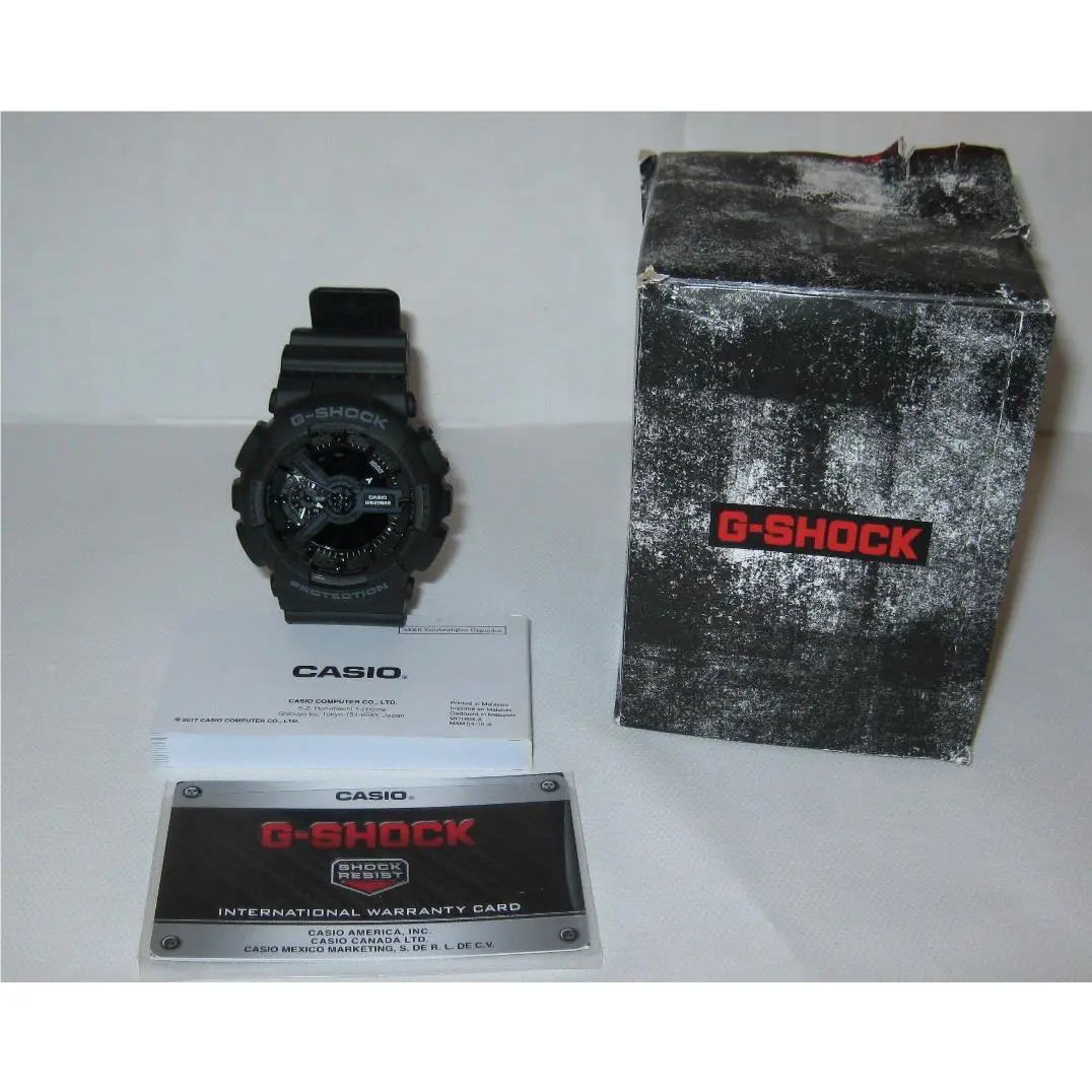 G-shock GA-110TU-1A5CR All Black Analog Digital Men`s Watch by Casio