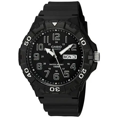 Casio Men`s MRW-210H-1AVCF Diver Style Analog Display Quartz Black Watch