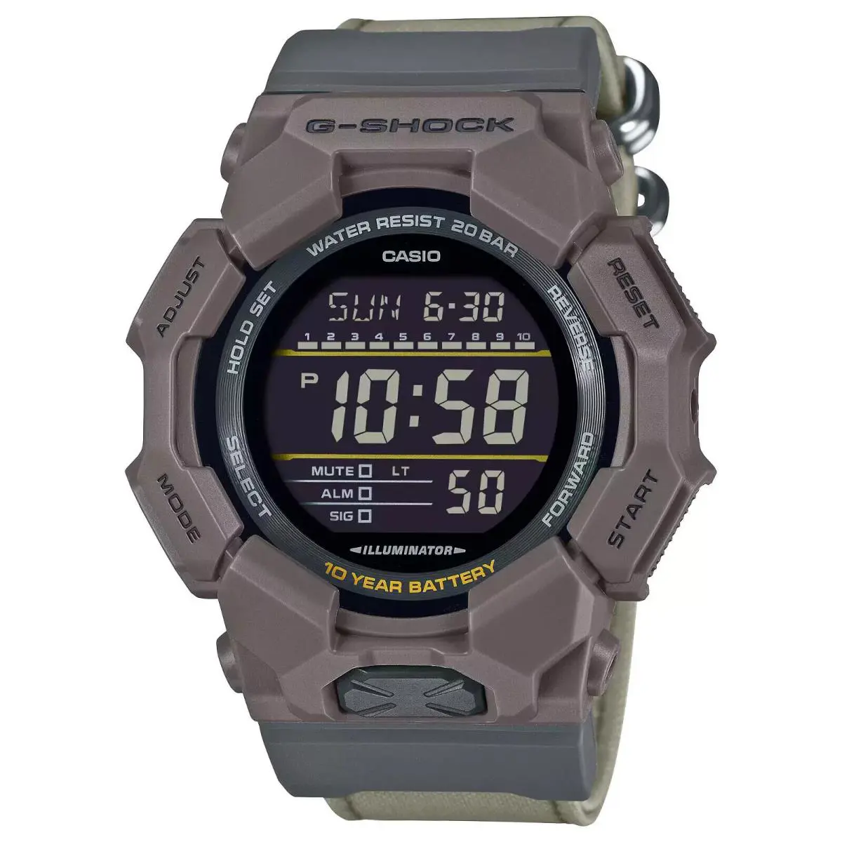 Casio G-shock GD010CE-5 Cordura Fiber Gray 10-Yr Battery Digital Mens Watch