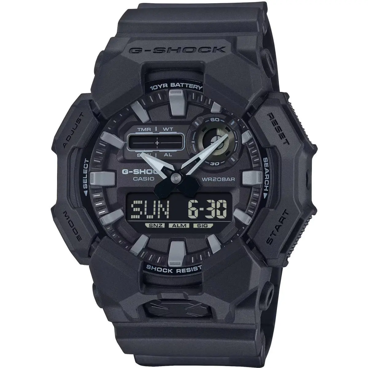 Casio G-shock GA-010-1A1 Men`s Black Analog Digital 200M Shock Resistant Watch