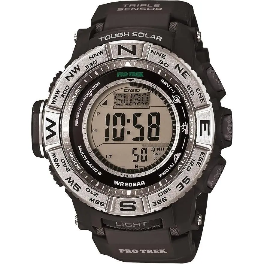 Protrek Triple Sensor Altimeter Solar Digital Mens Watch PRW3500-1CR by Casio