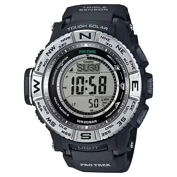 Casio Protrek Triple Sensor Altimeter Solar Digital Mens Watch PRW3500-1CR
