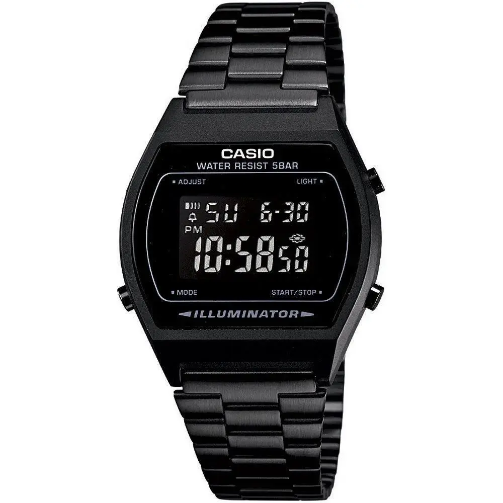 Casio B640WB-1BEF B640WB-1B Negro Retro - Dial: Black, Band: Black, Bezel: Black