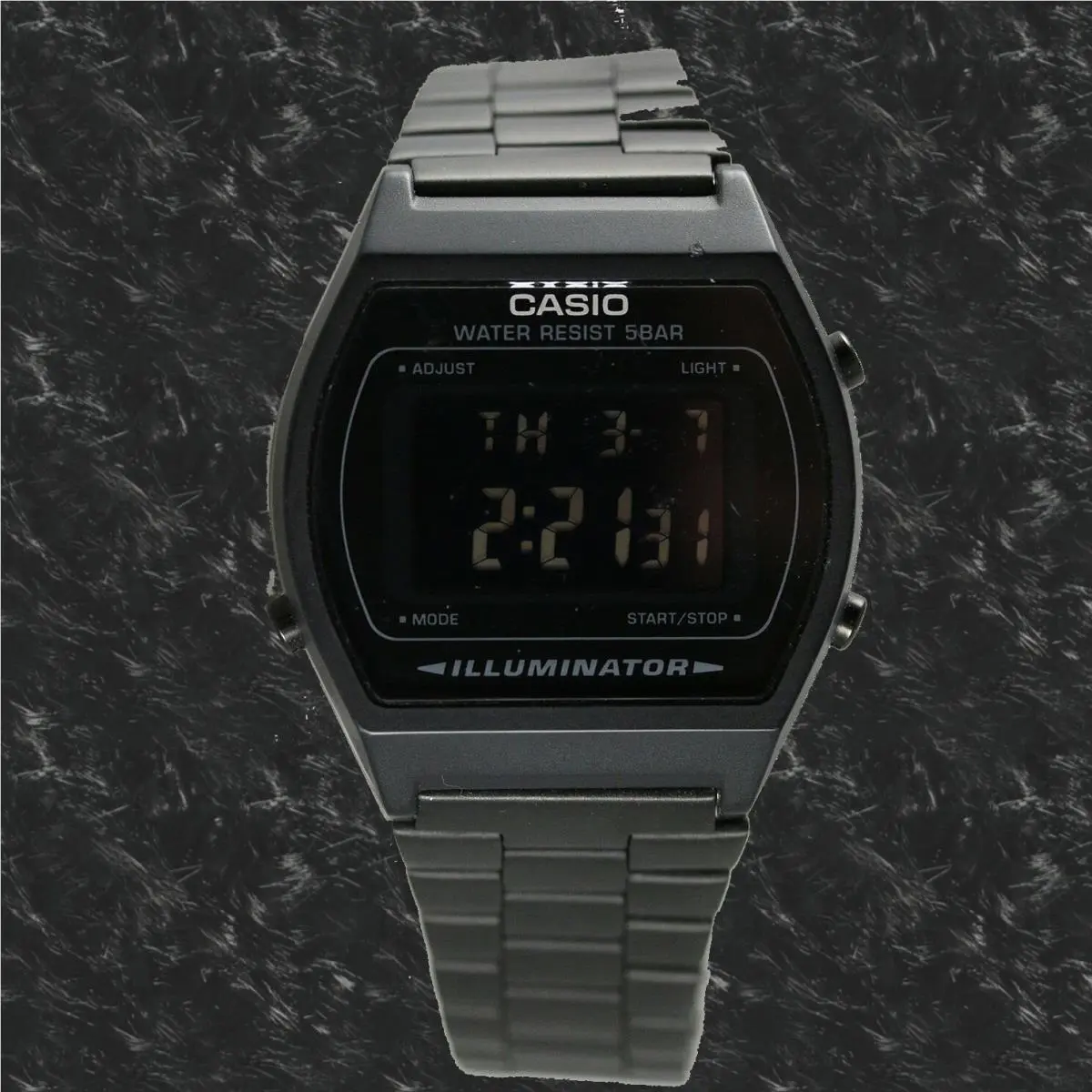 Casio B-640WB-1B Unisex Black Watch Digital Stainless Steel Band Flash Alert - Black