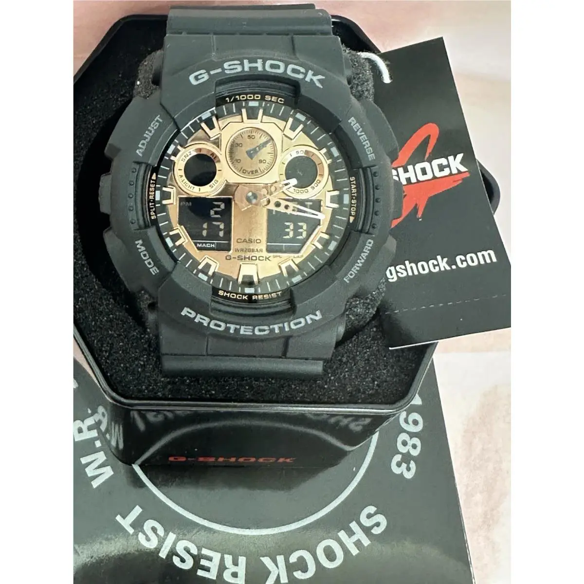 Casio G-shock GA100MMC-1A Black Rosegold Men’s Watch - Band: Black