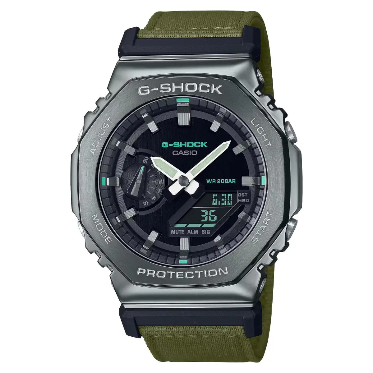 G-shock Utility Metal Mens Black/olive Ana-digi Watch GM2100CB3A by Casio